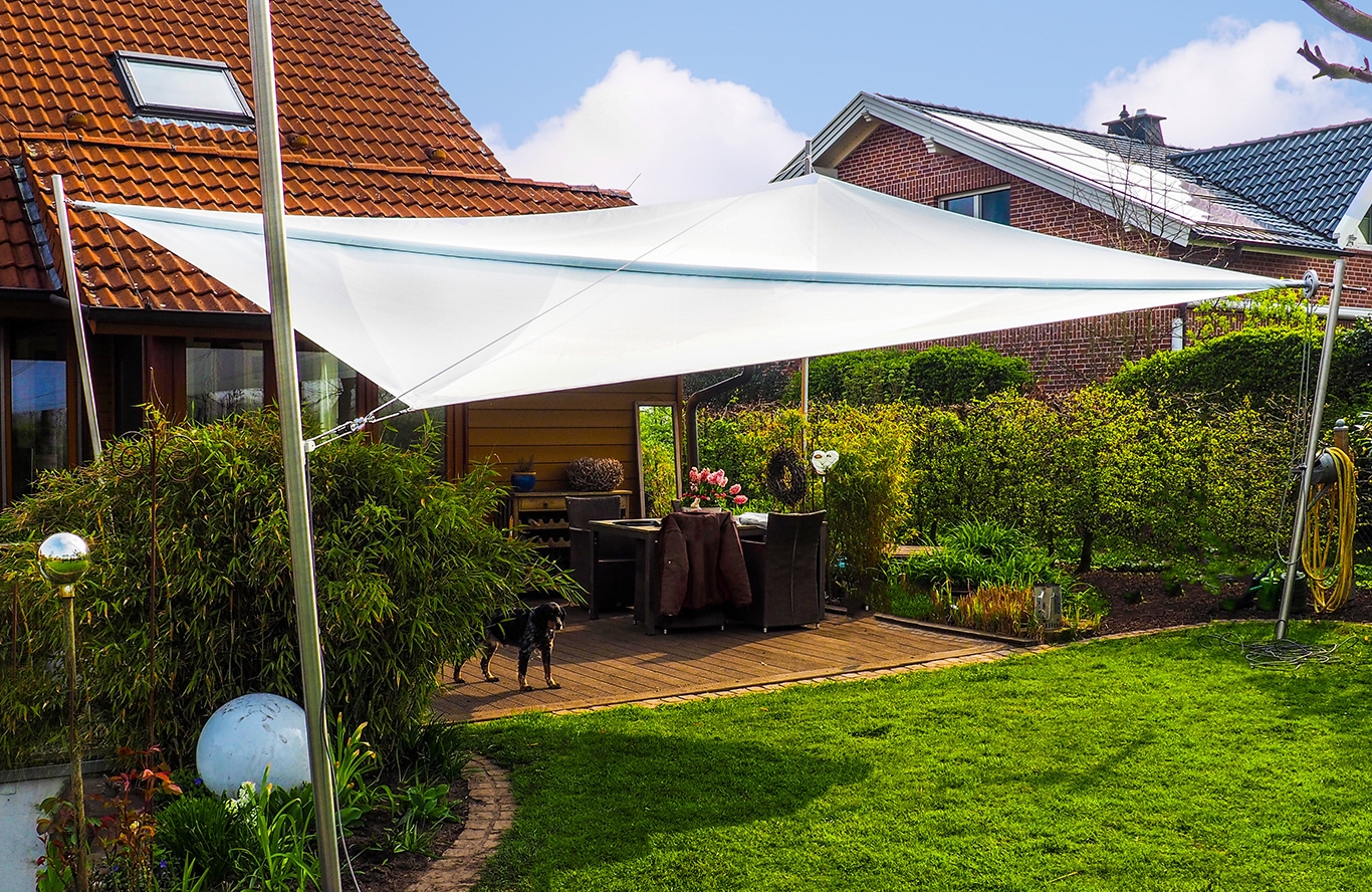 Sonnensegel manuell aufrollbar