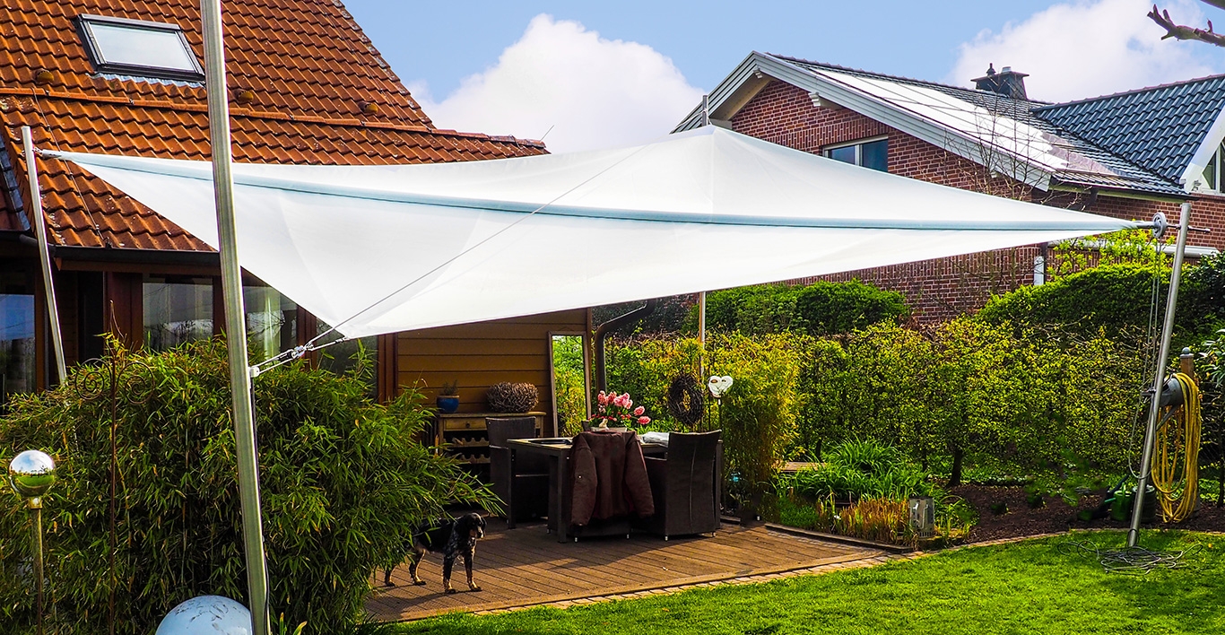 Sonnensegel manuell aufrollbar