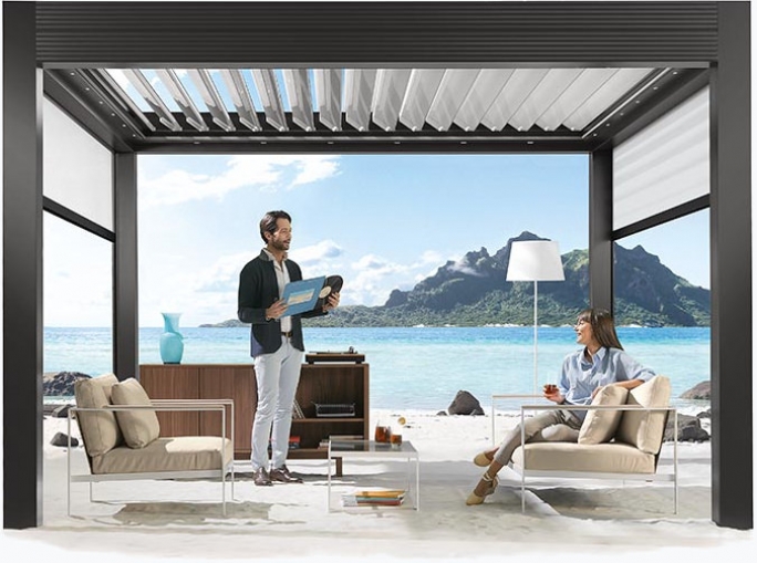 Lamellen Terrassenüberdachung